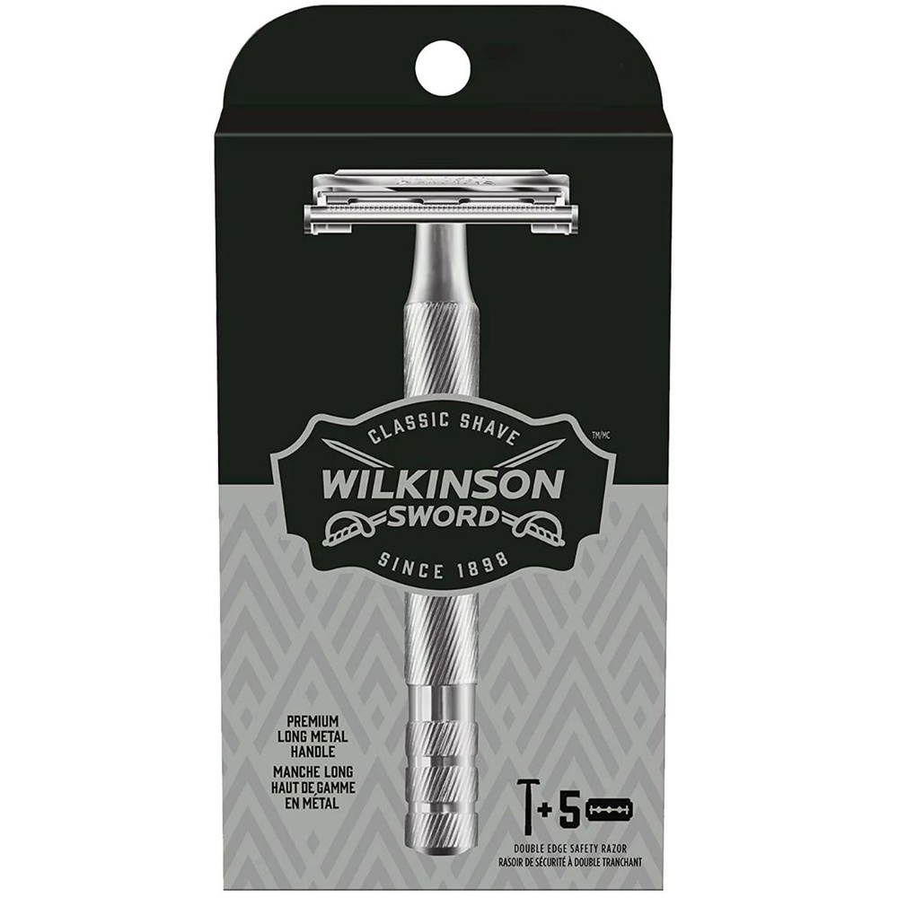 Т-образная бритва Wilkinson Sword Classic Double Edge Premium + сменные лезвия 5 шт.  #1