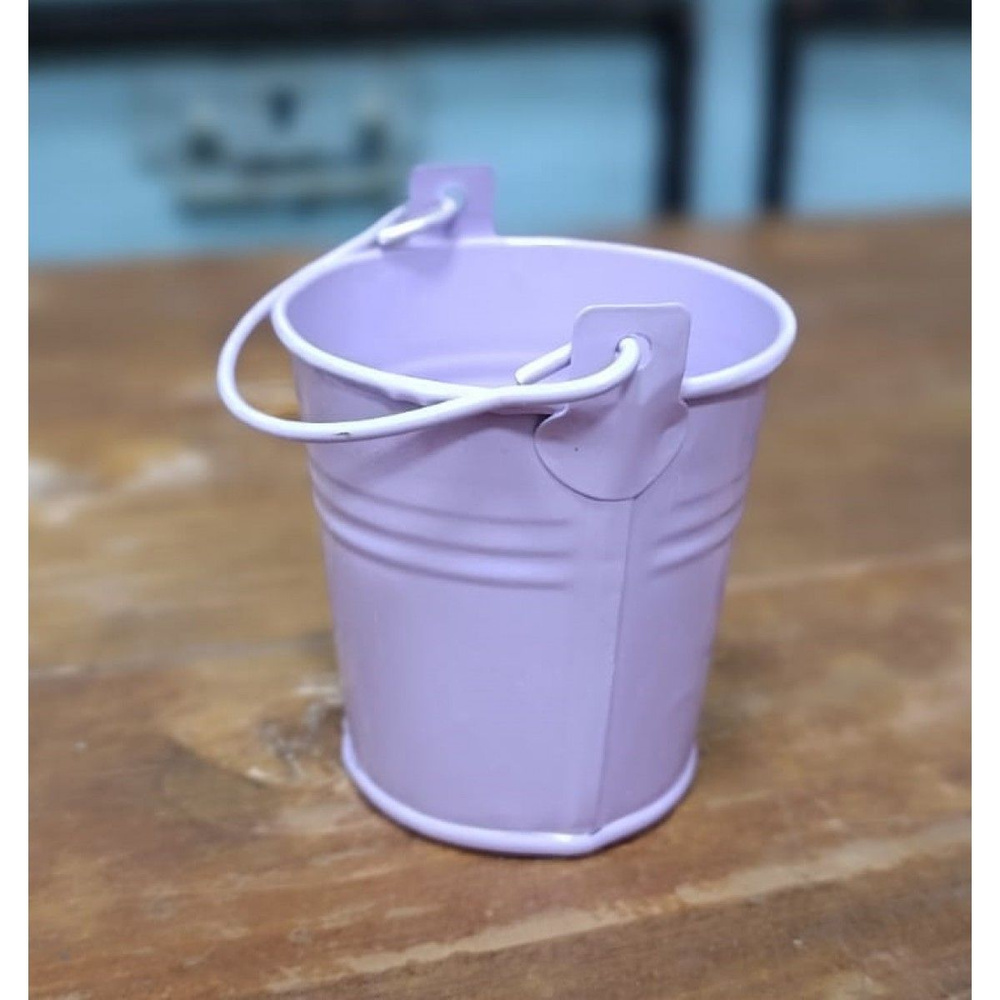 Ведерко декоративное металлическое для куклы или на фаркоп, H - 6 см, D ...