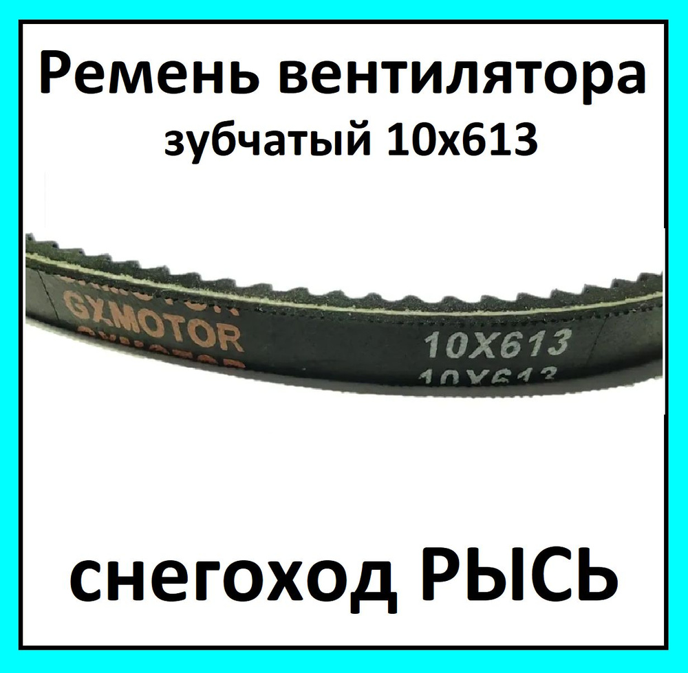 Ремень вентилятора на снегоход Рысь 10х613 зубчатый GXMotor - купить по ...