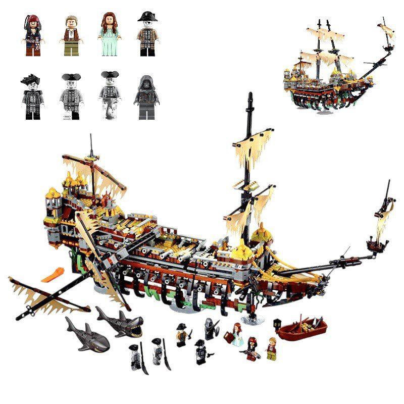 Конструктор Пираты набор "Корабль Тихая Мэри" 2372 детали 10 фигурок ( пароход пиратский creator / лего #1