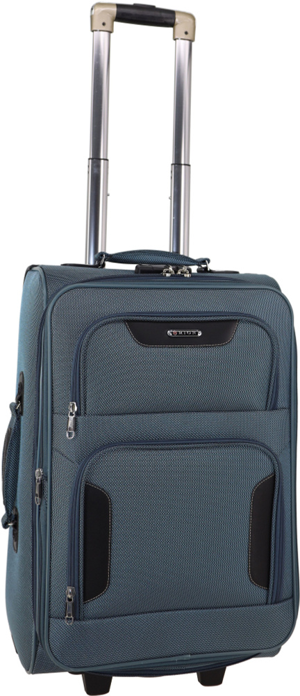 Чемодан Рион+ (RION+) R401, Ткань, 61 см, 52+13 литра, 2 колеса, M (56 ...