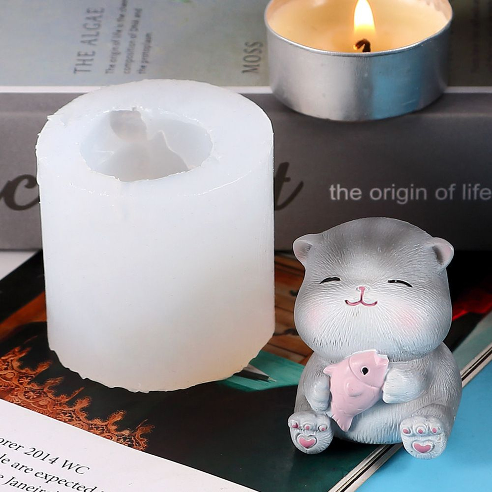 Силиконовая форма молд кот для свечей мыла - купить с доставкой по ...