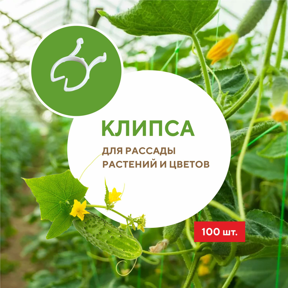 Клипса для рассады цветов,томатов и растений (100 шт.) Green Terra ...