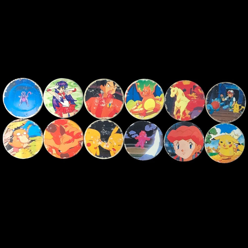 Сотка Pokemon Caps - ретро настольная игра - сотки, фишки, кэпсы, POG.  купить по низким ценам в интернет-магазине OZON (1295880492)