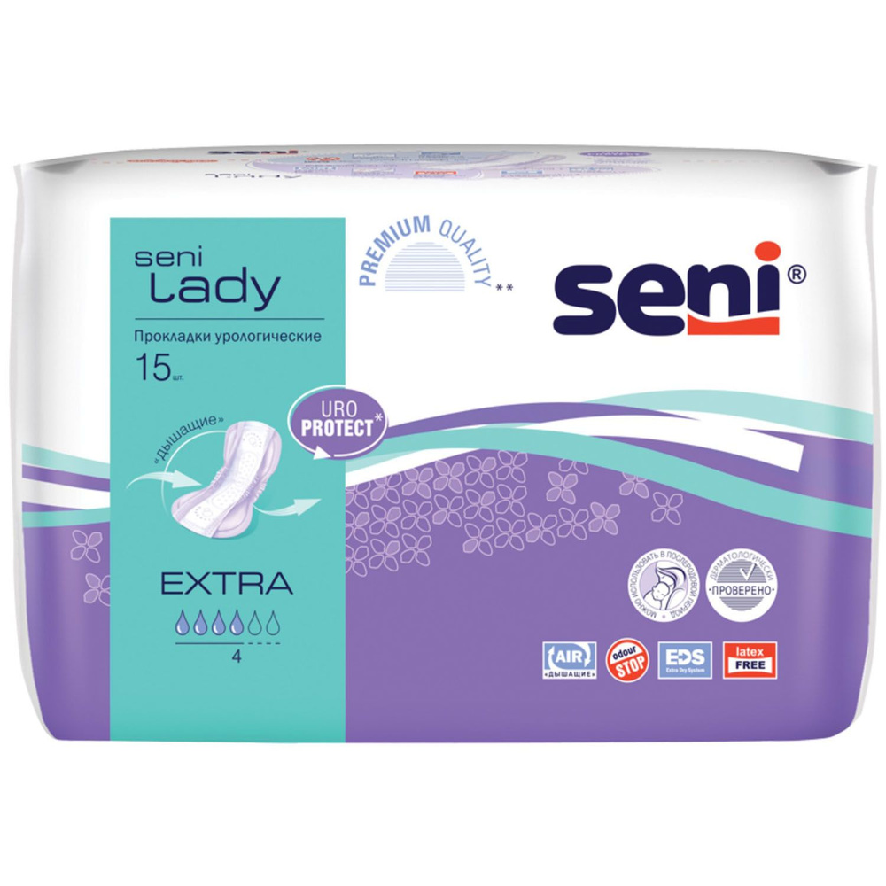 Seni Урологические прокладки для женщин Lady Extra 14х29,5 см, 15 шт ...