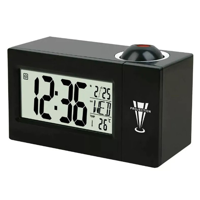 Perfeo Часы-будильник "Briton", чёрный, (PF-F3605) время, температура, дата  #1