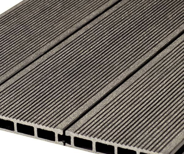 Террасная доска ДПК DORTMAX VELVET STANDART 141х 24х1500мм цвет: черный, 5 шт.  #1