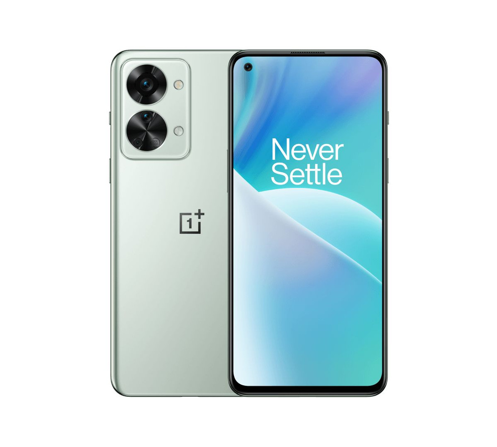 OnePlus Смартфон Nord 2T глобальная версия(поддержка русского языка+Google  Play) MediaTek Dimensity 1300 US вилка 8/128 ГБ, светло-зеленый