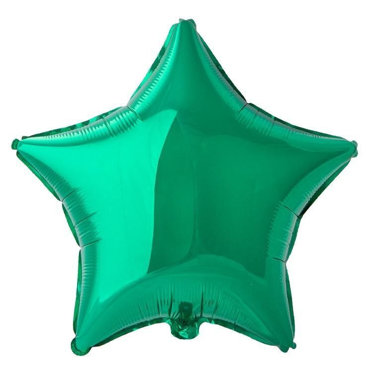 Воздушный шар, Весёлая затея, Звезда Green металлик Испания  #1