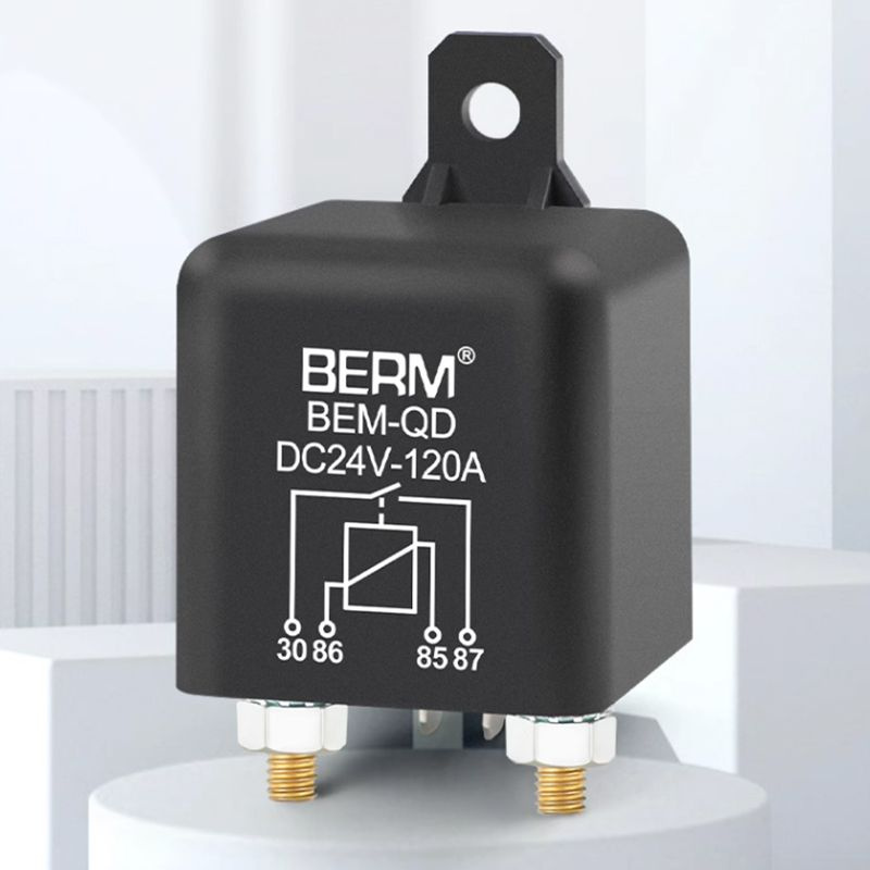 2 шт. 120А 24V Мощное реле 4 контакта, нормально разомкнутое, соленоид ...