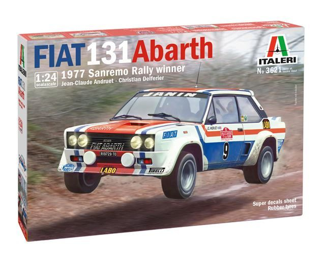 Сборная модель Автомобиль FIAT 131 ABARTH "SAN REMO RALLY WINNER 1977", Italeri 1/24, 3621  #1