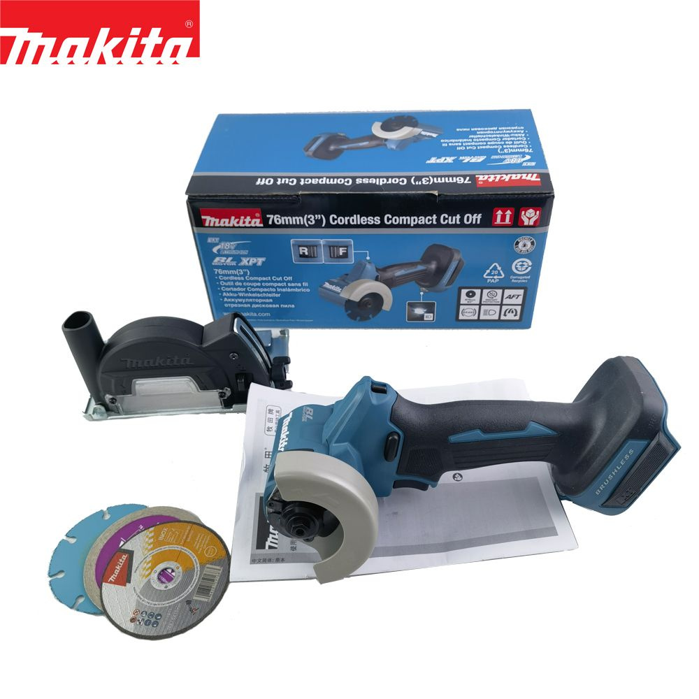 Аккумуляторный отрезной станок Makita DMC300,18 В, бесщеточная угловая  шлифовальная машина,76 мм,Нет батареи