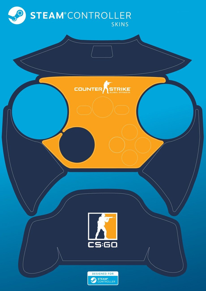 Комплект накладок CSGO Blue/Orange для Steam Controller купить на OZON ...