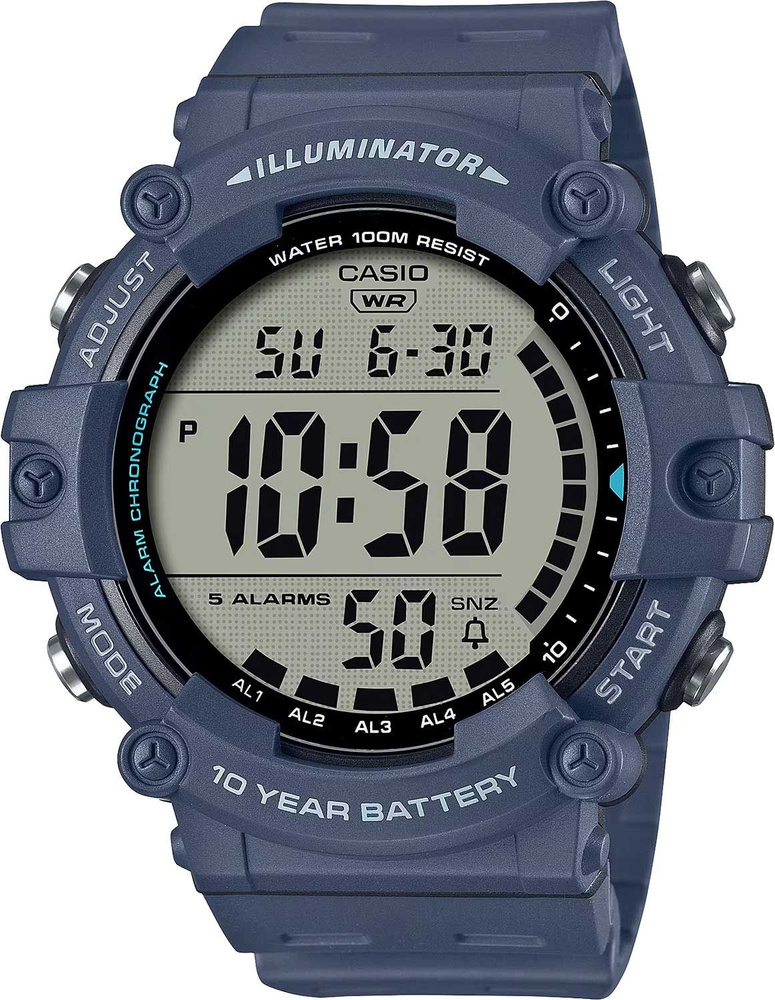 Наручные часы Casio Illuminator AE-1500WH-2A кварцевые с электронной индикацией  #1