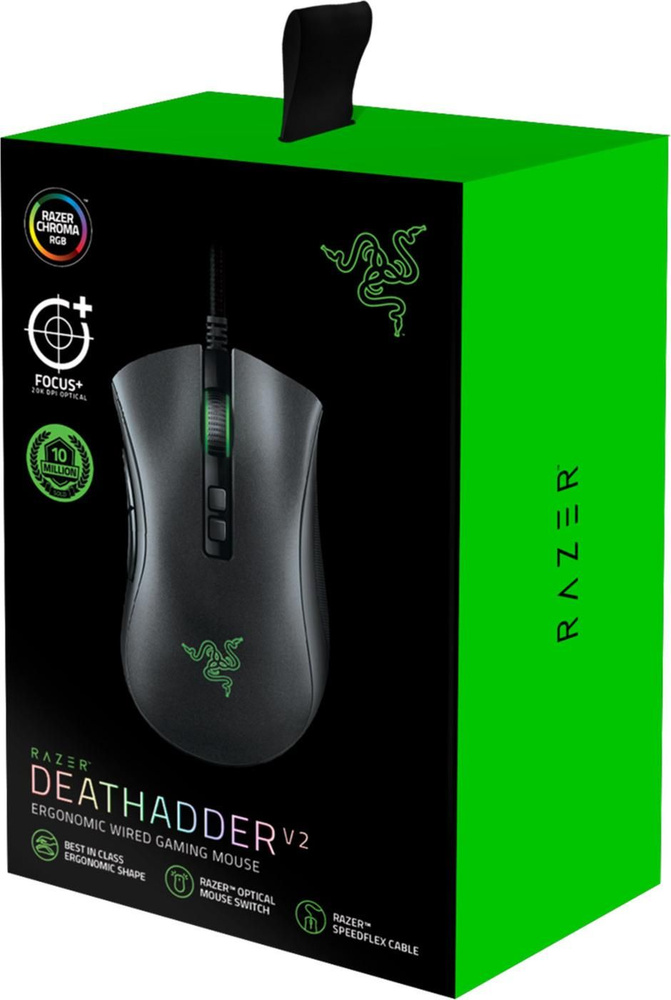 Игровая мышь проводная Razer DeathAdder V2 RZ01-03210100-R3M1, черный ...