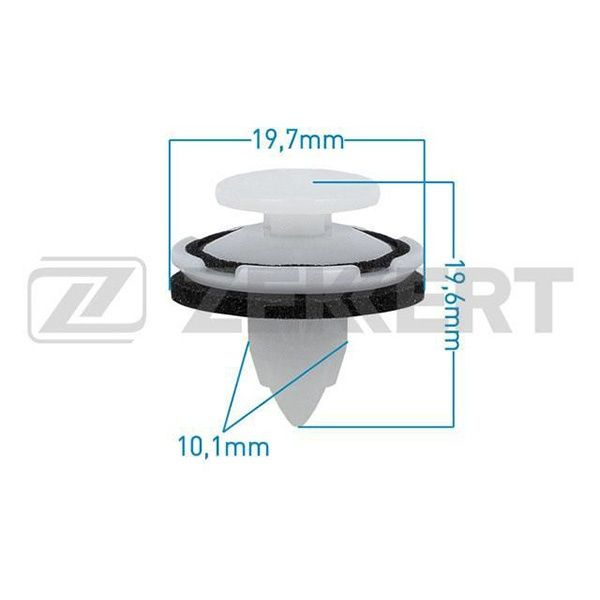Zekkert Клипса крепежная автомобильная, 10 шт. #1