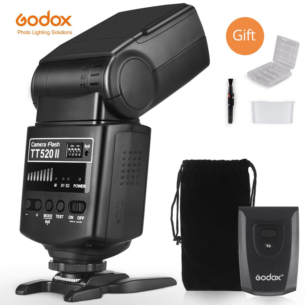 Godox TT520 II Вспышка TT520II со встроенным беспроводным передатчиком сигнала 433 МГц для цифровых зеркальных #1