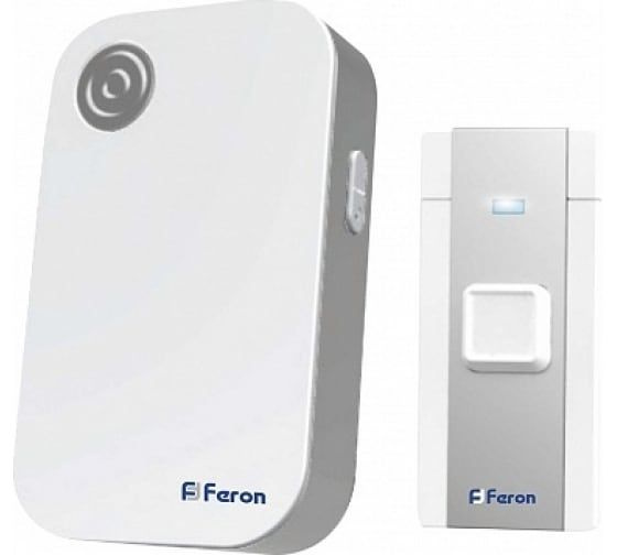 Электрический дверной звонок FERON 36 мелодий, белый, серый, E-372 23685  #1
