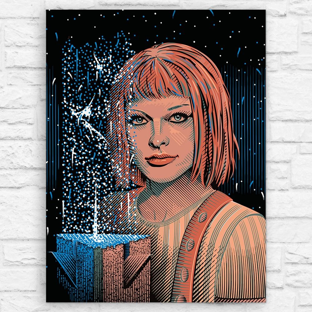 Картина по номерам на холсте фильм пятый элемент (Милла Йовович, Milla ...