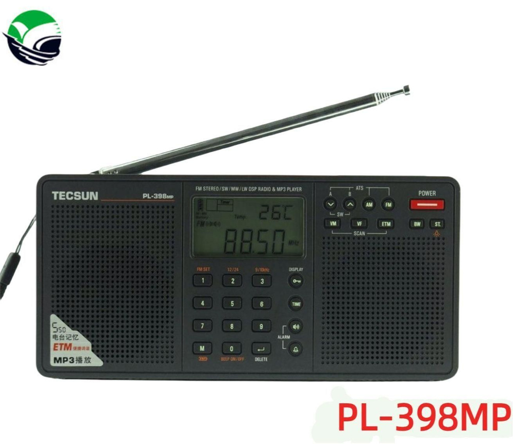 Портативный цифровой стерео радиоприемник с mp3 плеером Tecsun PL-398MP ...