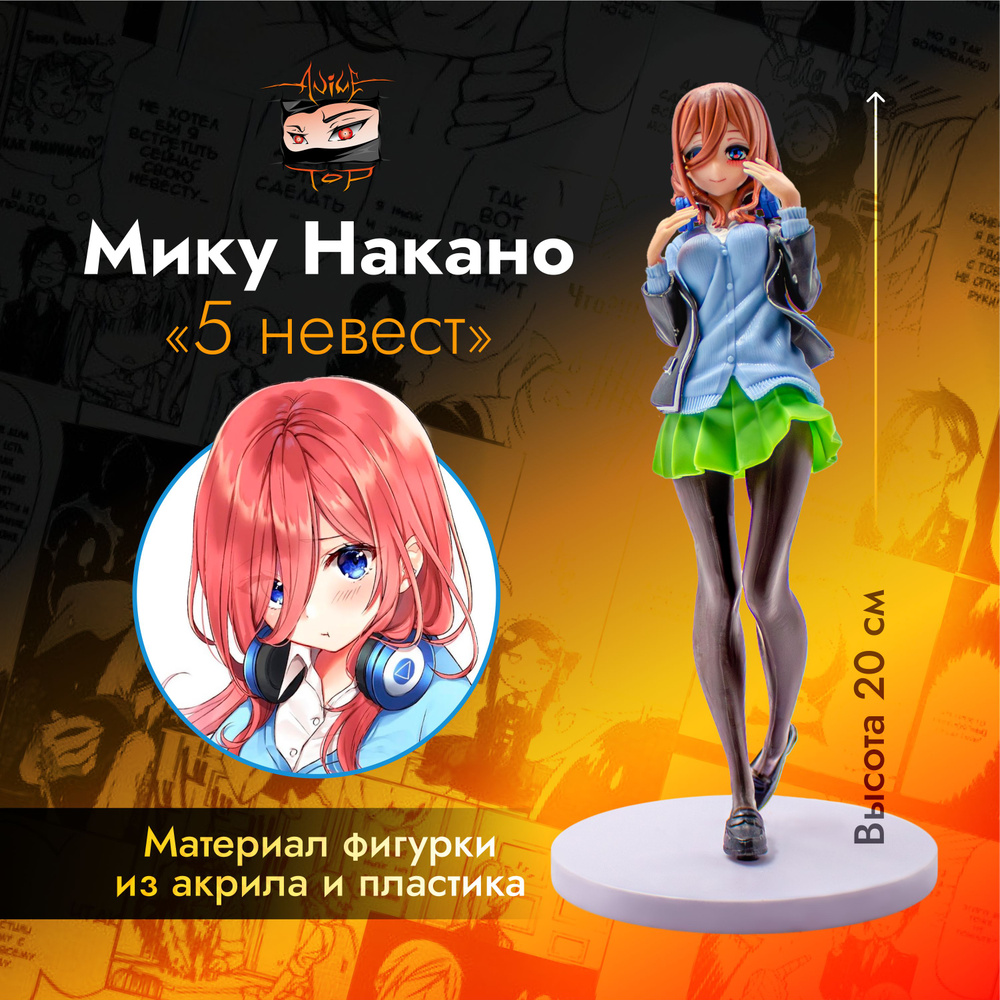 Детализированная фигурка из аниме 5 (пять) невест/Go-Toubun no Hanayome -  Мику Накано/Miku Nakano