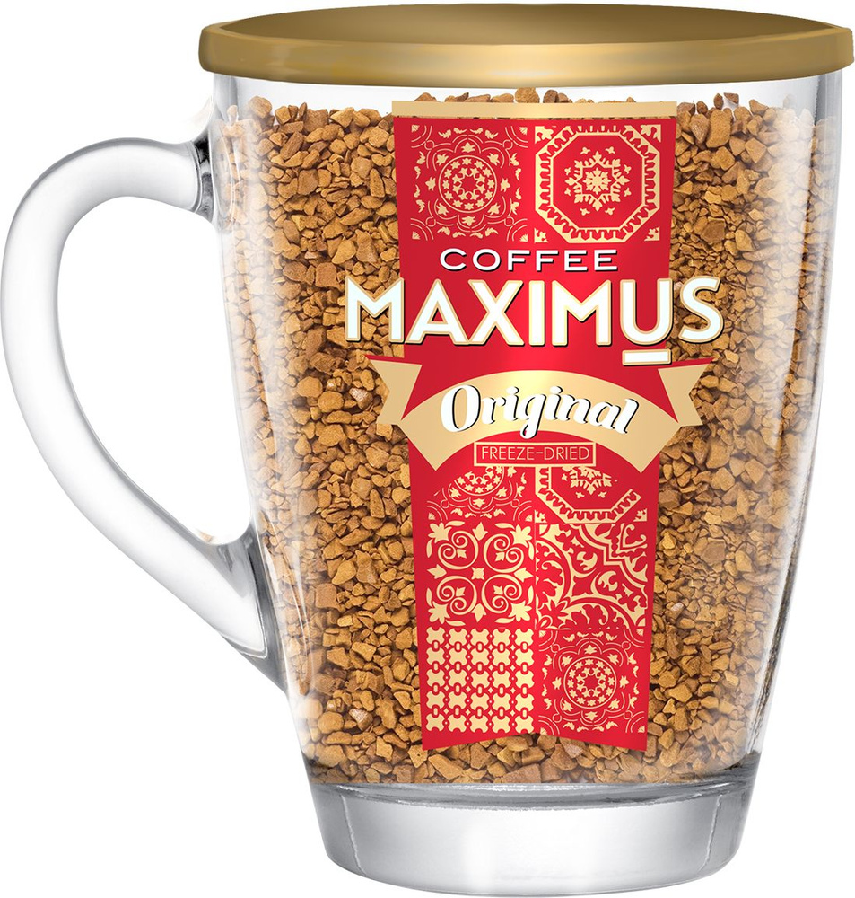 Кофе растворимый Maximus Original 70г в стеклянной кружке 2 шт. #1