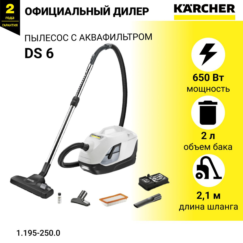 Бытовой пылесос Karcher DS 6, белый - купить по низким ценам в интернет ...