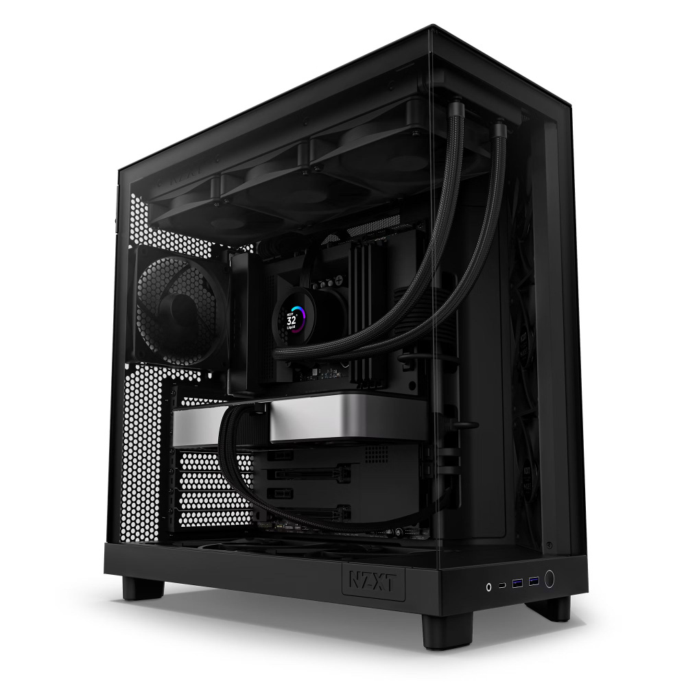NZXT Компьютерный корпус H6 Flow, черный - купить с доставкой по ...