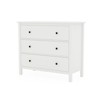 Hemnes хемнэс комод с 3 ящиками белая морилка 108x96 см