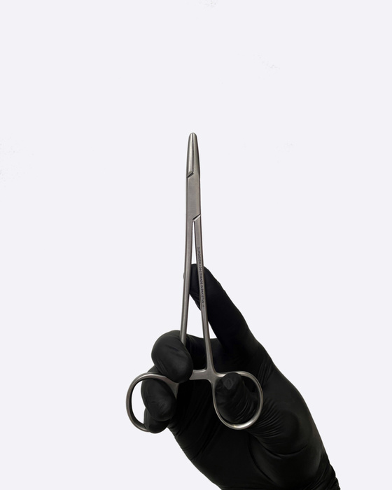 Иглодержатель хирургический Surgicon стальной противобликовый 160 мм ...