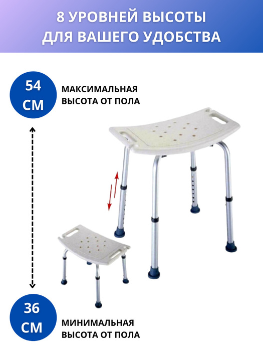 Стул титан для ванны и душа для пожилых