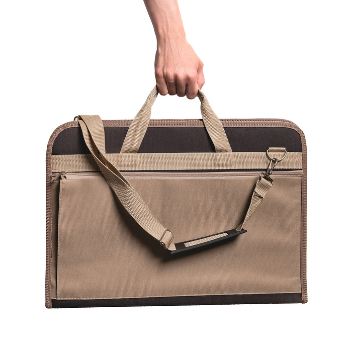 Папка для художника под А3 коричнево-бежевая с карманом - купить с ...