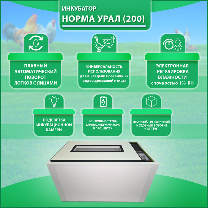 Инкубатор Норма Урал на 200 яиц автоматический - купить с доставкой по ...