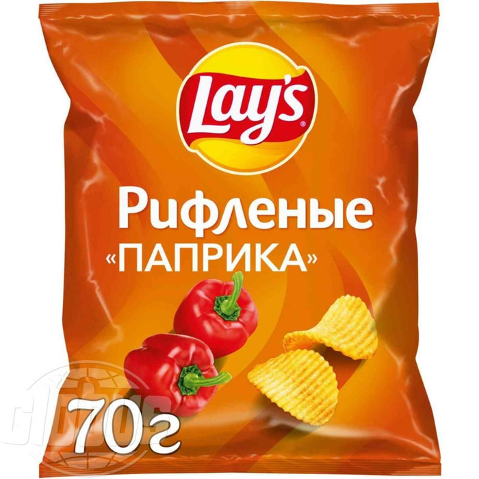 Чипсы картофельные Lay's Рифленые Паприка, 70 г - купить с доставкой по ...