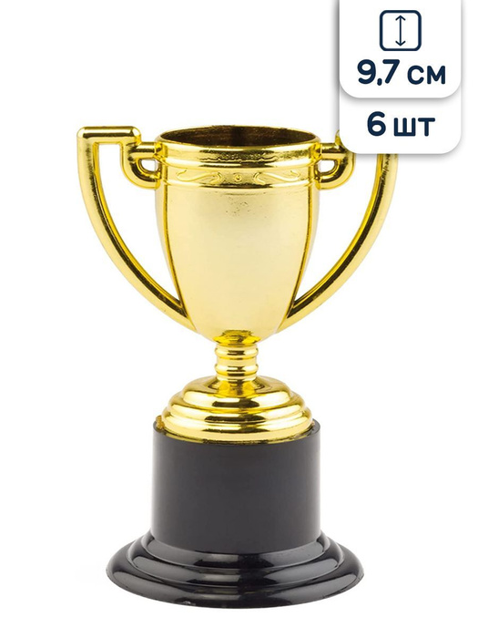 Кубок для награждения поздравительный Amscan пластиковый, для чемпиона ...
