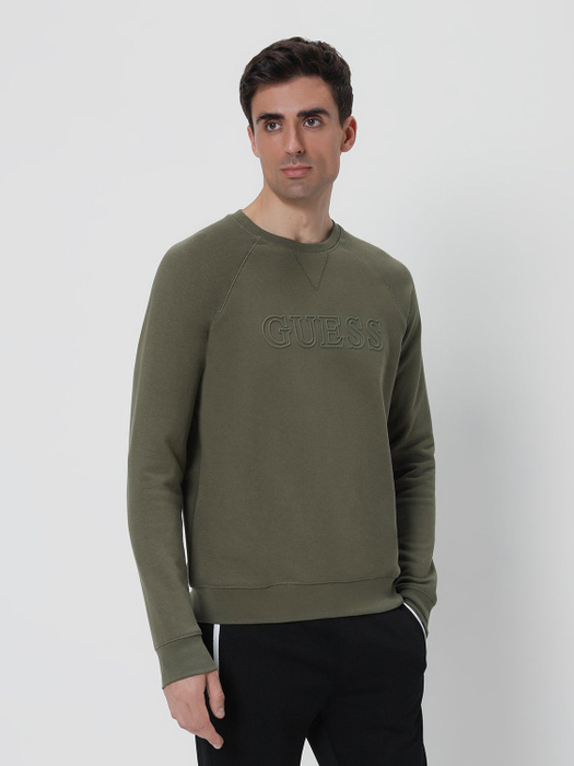 Sudaderas Guess Aldwin Crewneck Hombre Kaki Precio Sudadera Guess Aldwin  Cuello Redondo Para Hombre Khaki Chandal Guess Hombre