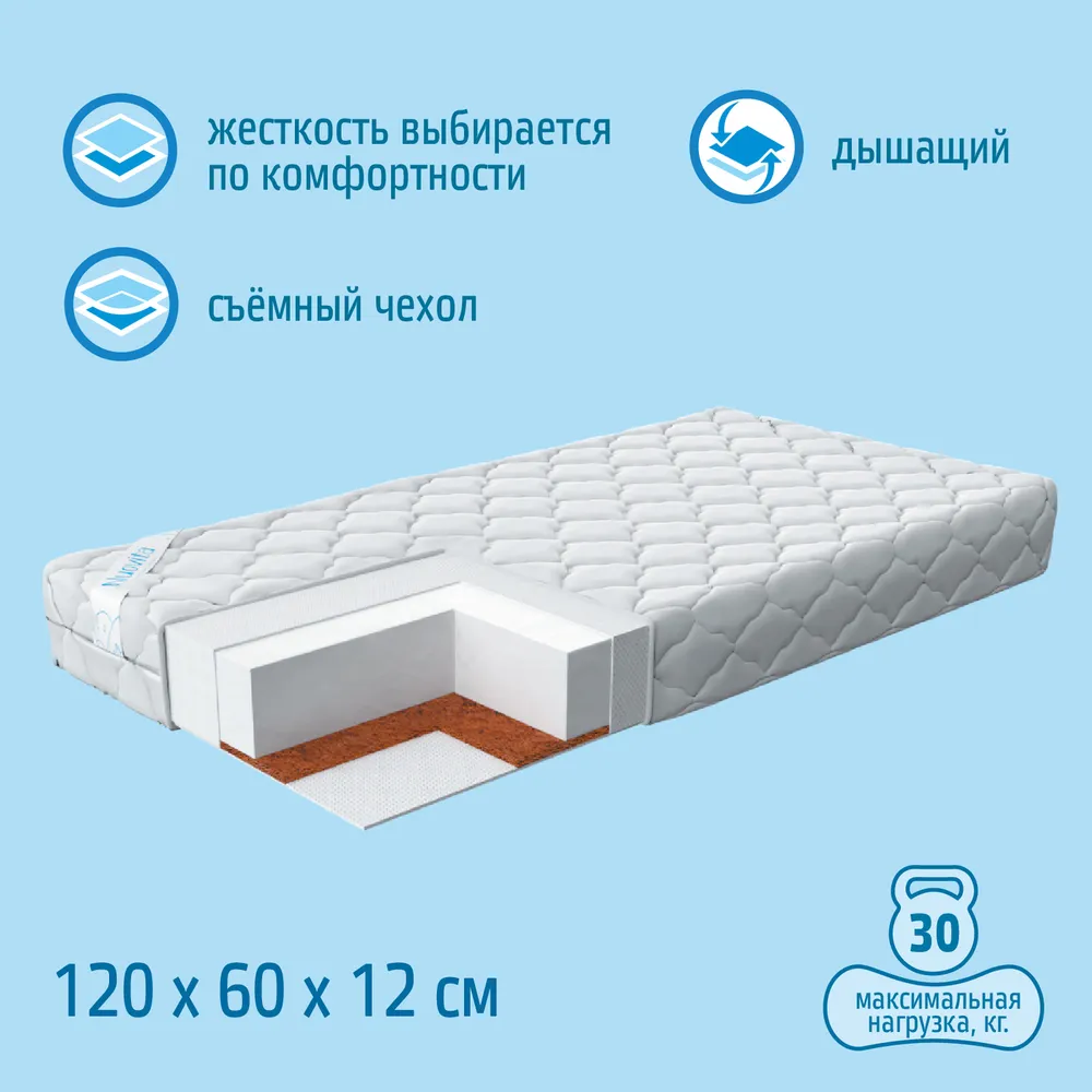 Матрас детский Nuovita Niazzi 65x125 ортопедический