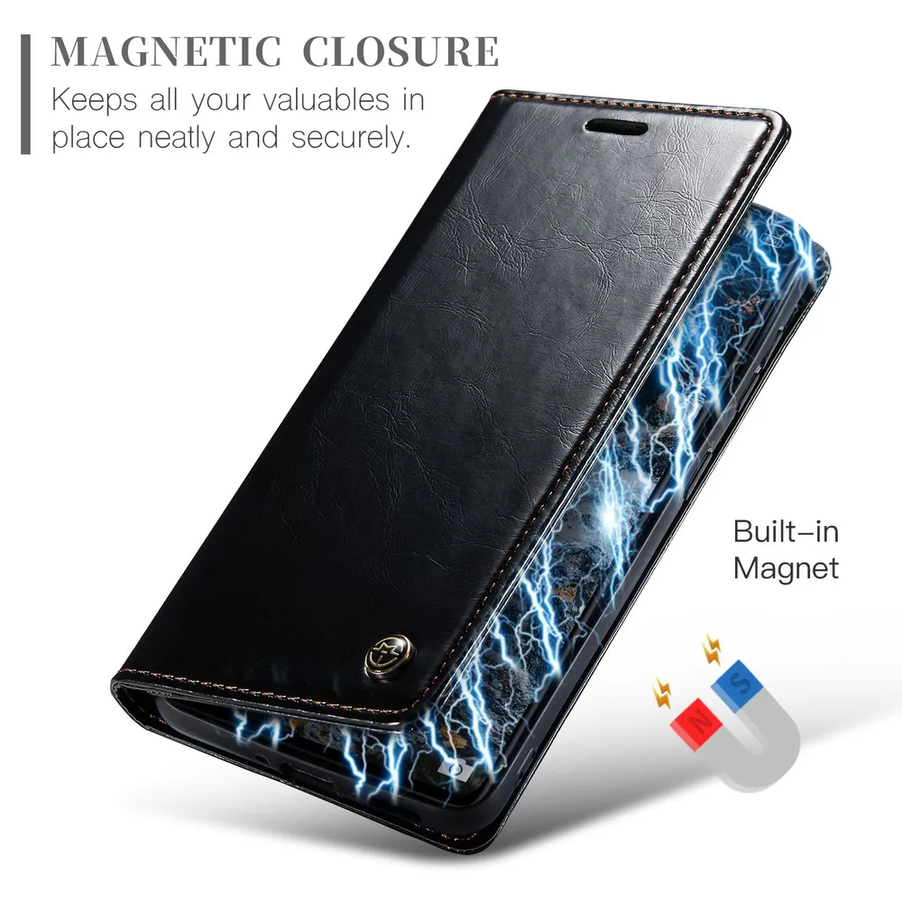 Caseme Кожаный книжка чехол для Xiaomi Redmi Note 12 Pro Plus+ 5G /Сяоми Нот 12 Про + Редми Нот 12 Про 5G с визитницей из экокожи, 5 г, 5 г, фото 3