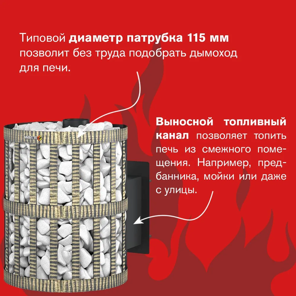 Дровяная печь для бани ВЕЗУВИЙ Скиф Ковка 22 (210) "М", 210 м, фото 3