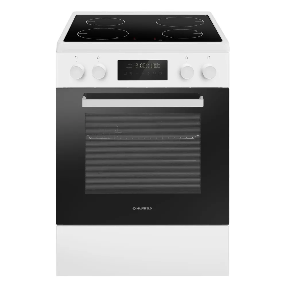 MAUNFELD Индукционная плита MIC611W01TD белая, с электрической духовкой, 60 см, 11 режимов, конвекция и гриль, 4 конфорки, 59 литров, белый, фото 6