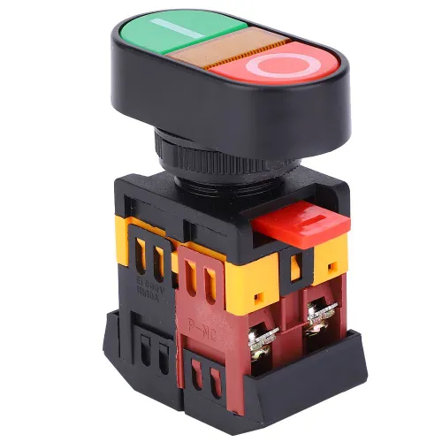 Кнопка APBB-22/25N с подсветкой 220В для управления оборудованием в промышленных и бытовых условиях