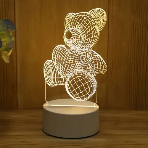 3D светодиодный ночник в форме Эйфелевой башни, теплый свет, для декора спальни