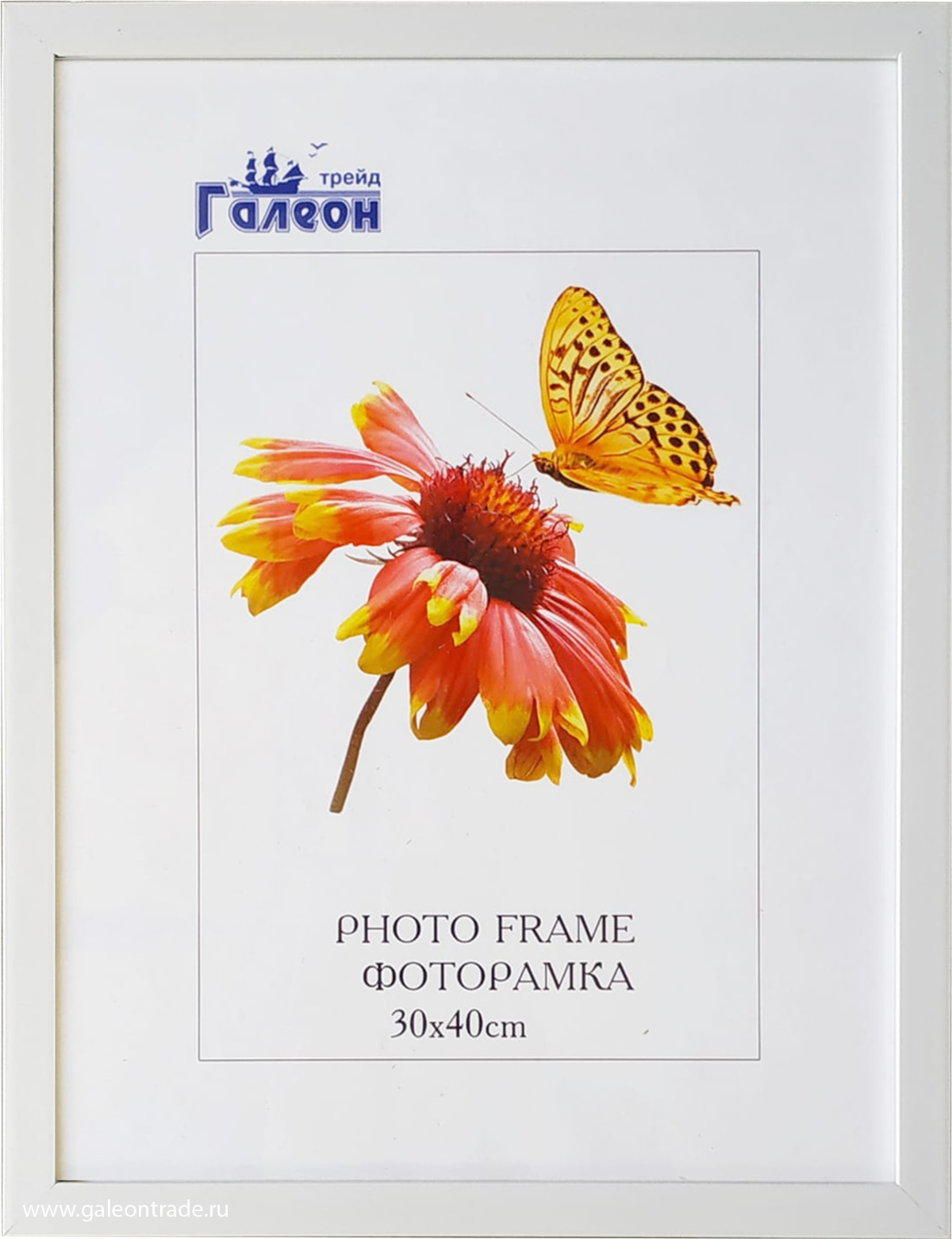 Фоторамка пластиковая 30 х 40 см, белая