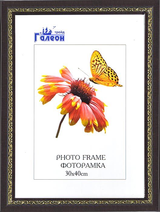 Фоторамка пластиковая 30 х 40 см, темно-коричневая