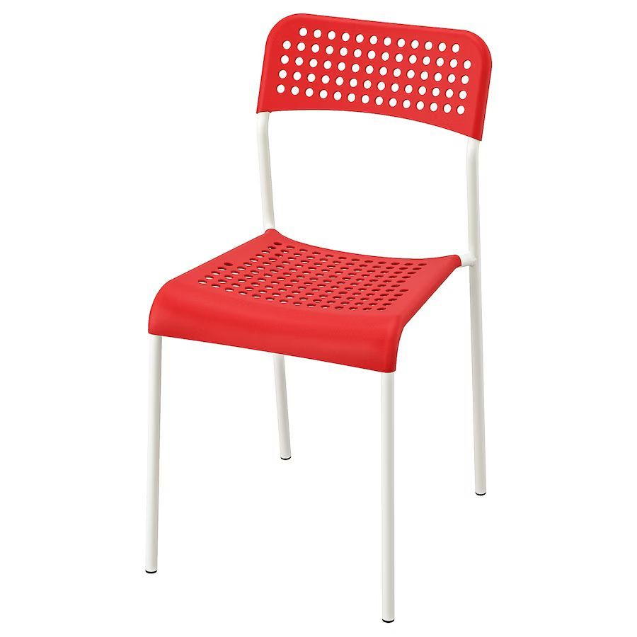 IKEA ADDE チェア4脚セット レッド　スタッキング 椅子 ADDE Стул ИКЕА, красно-белый (60219185) купить на OZON по низкой