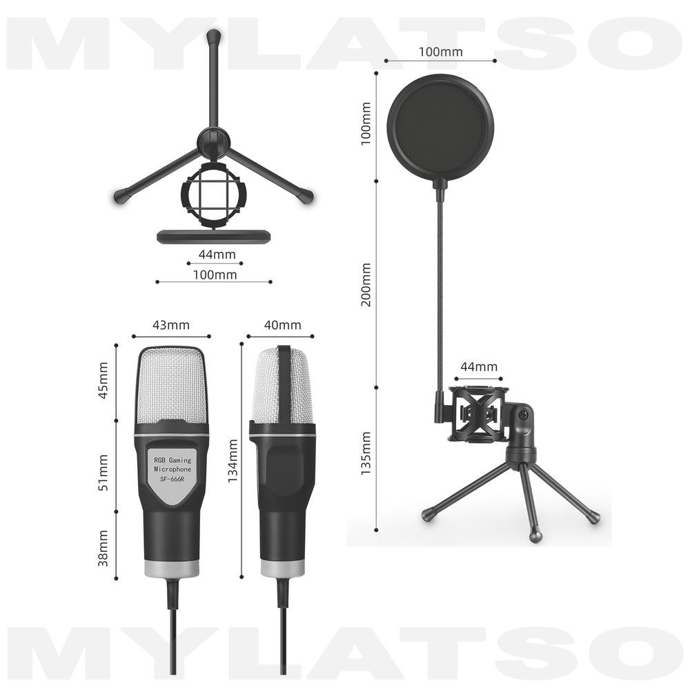 Микрофон игровой (для стриминга) MyLatso mic-sf - купить по выгодной цене в  интернет-магазине OZON (1030689660)