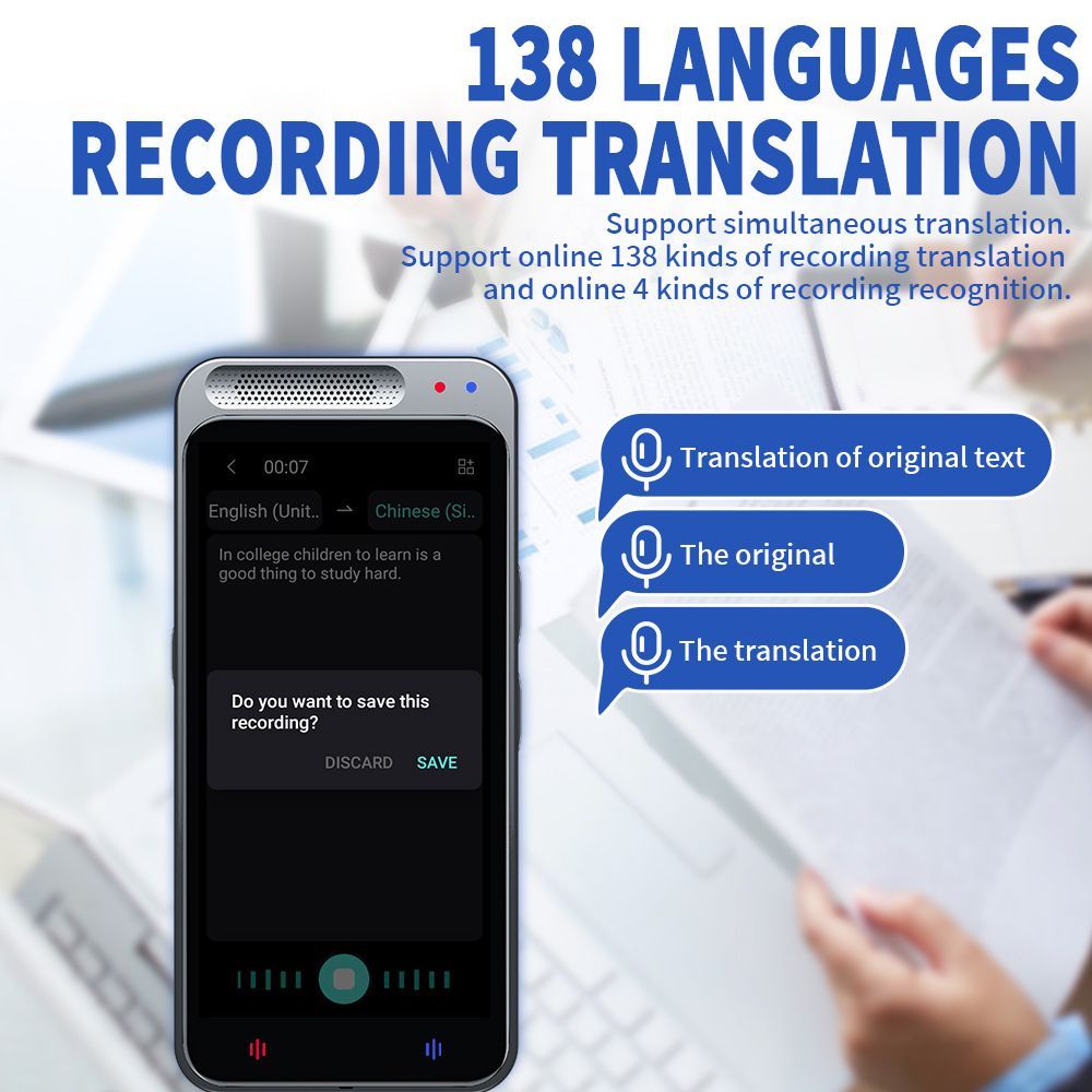 AI Translator Z6 4,1-дюймовый экран Поддержка 138 языков страны - купить с  доставкой по выгодным ценам в интернет-магазине OZON (1242050146)