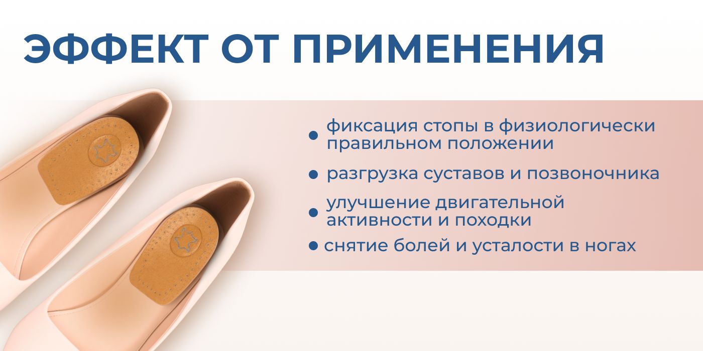 Ортопедический кожаный подпяточник для обуви/Полустелька под пятку при ...