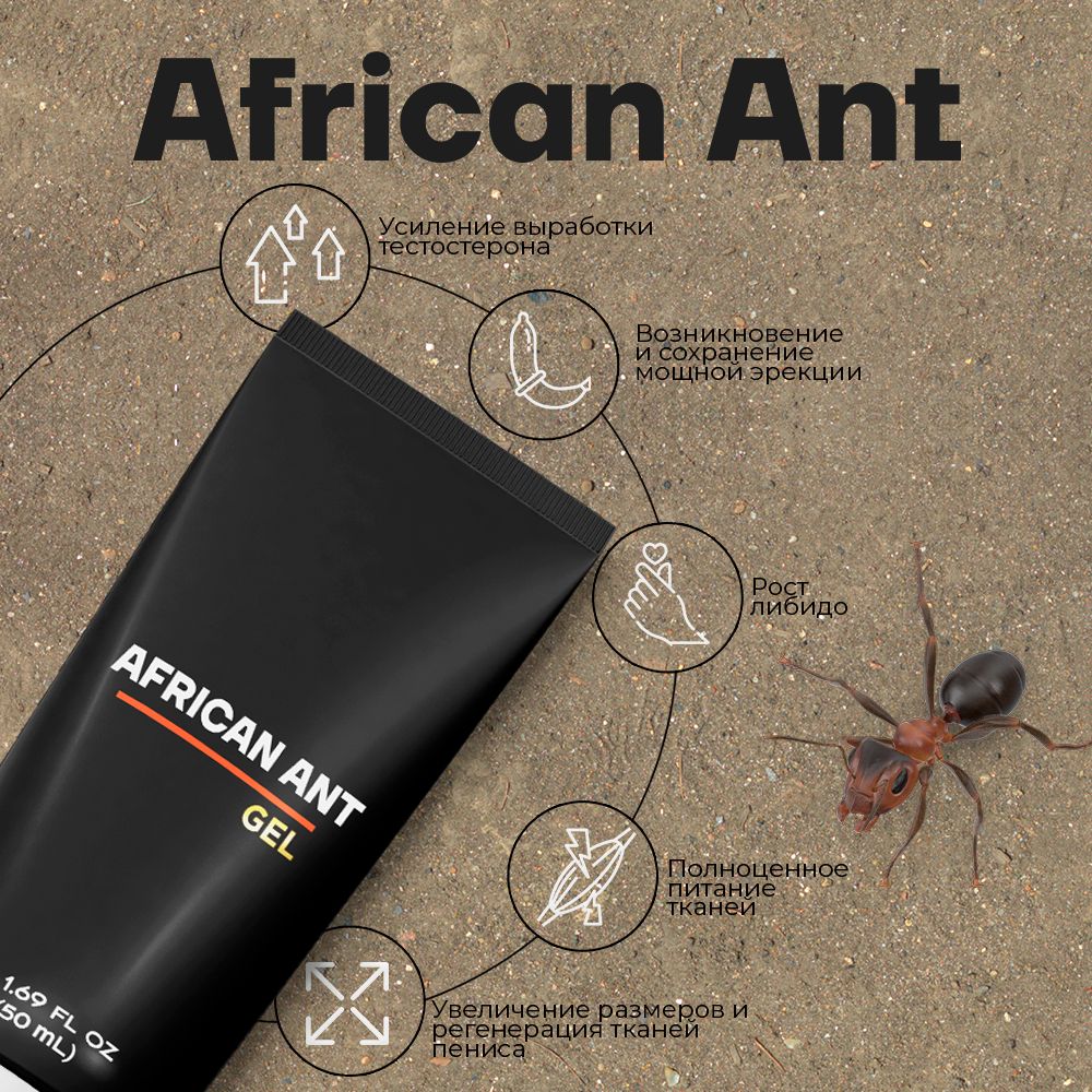 African Ant / лубрикант для увеличения члена, возбудитель для мужчин, для  потенции, смазка для секса, усиление эрекции / 50 мл - купить с доставкой  по выгодным ценам в интернет-магазине OZON (828795050)