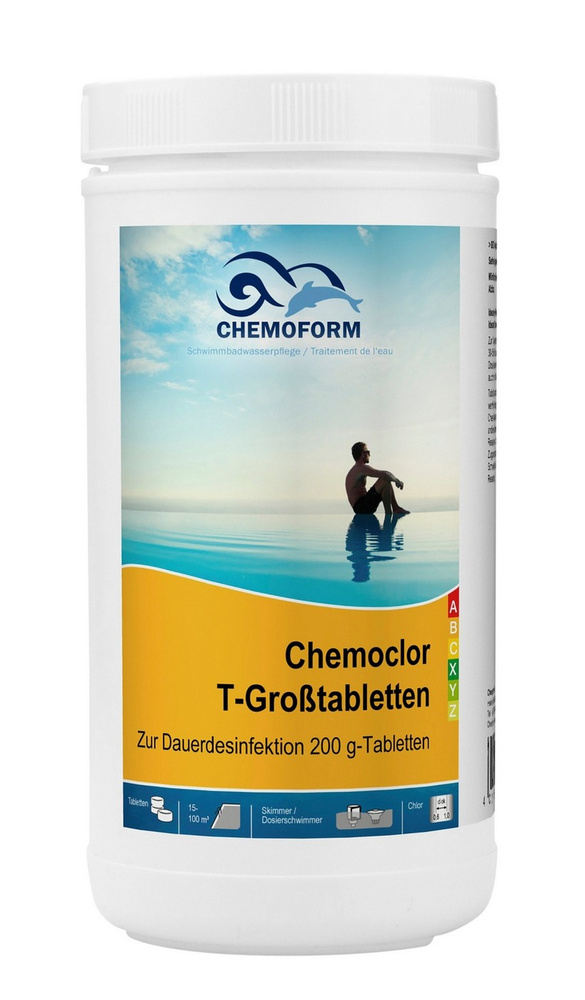 Кемохлор Т медленно растворимые таблетки по 200г CHEMOFORM (КЕМОФОРМ) (90% активного хлора), 1кг  #1